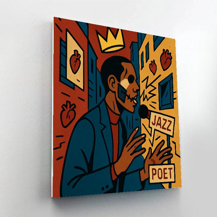 Crown Coded Alley In Basquiat Style painting number kit