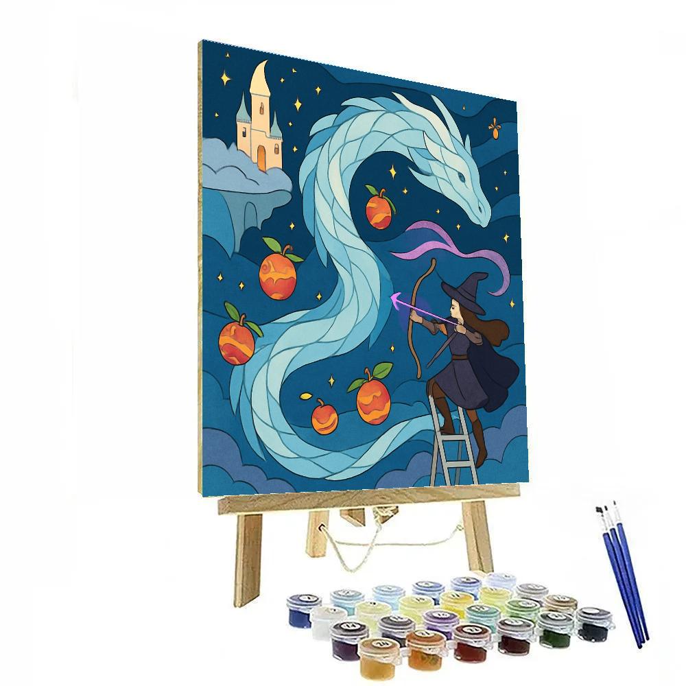 Fantasy-Gilded Moon Orchard Siege Paint by numbers kits