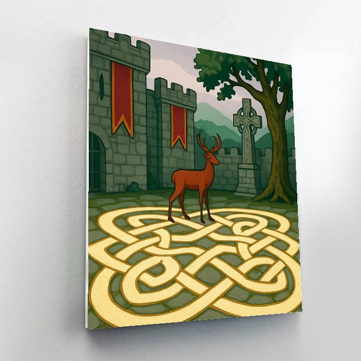 Celtic Time Lattice, Ireland Crafted painting number kit