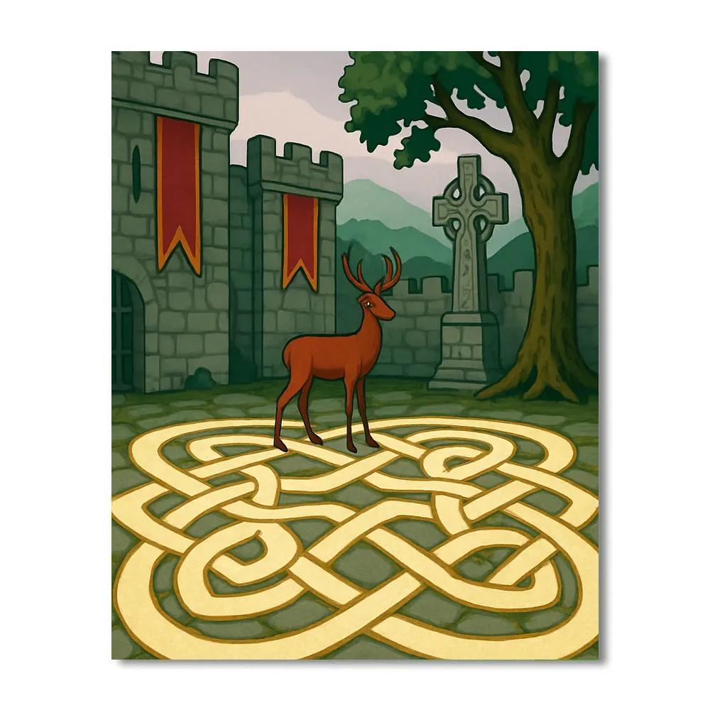 Celtic Time Lattice, Ireland Crafted painting number kit