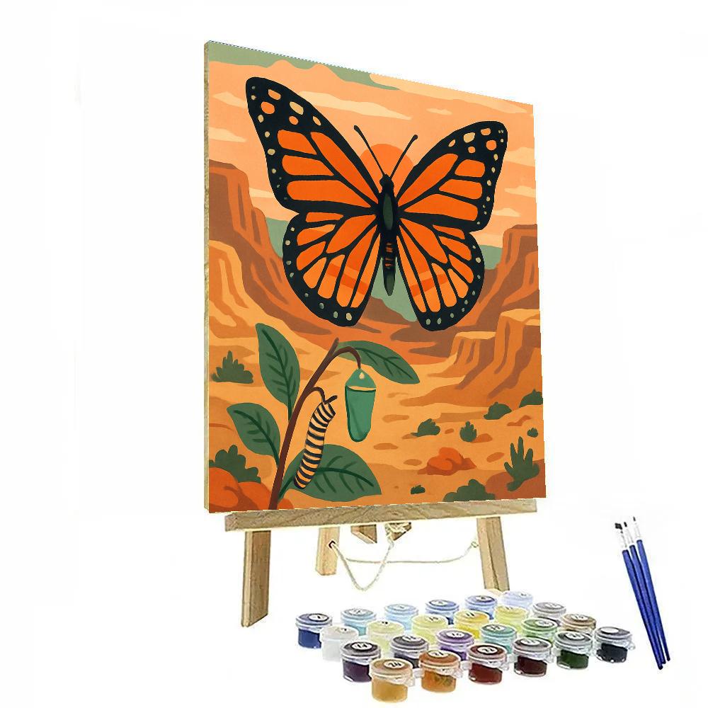 Metamorphosis Canyon With Butterfly Horizon Numbered painting kits