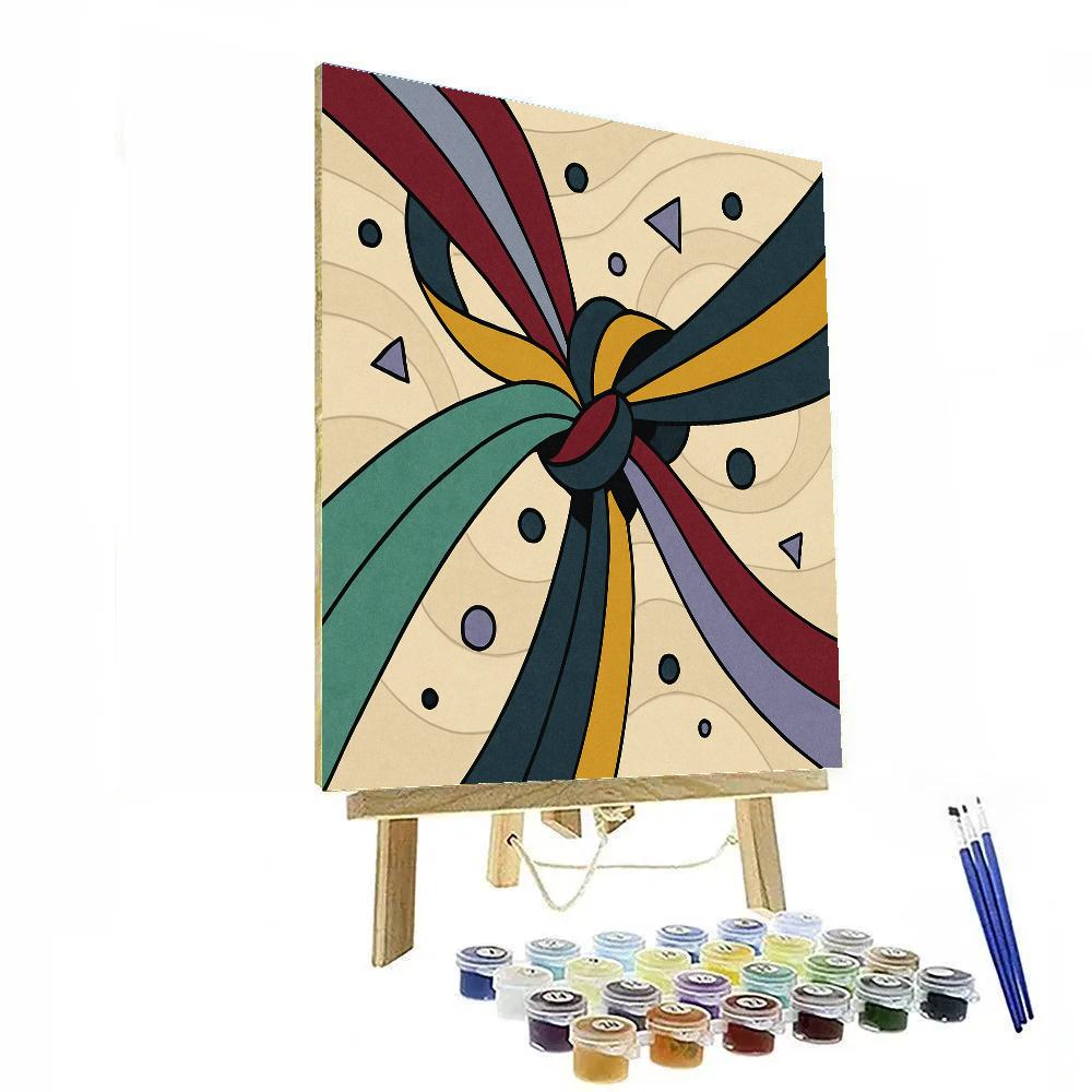 Ribbonfold With Abstract Interior Paint by numbers art