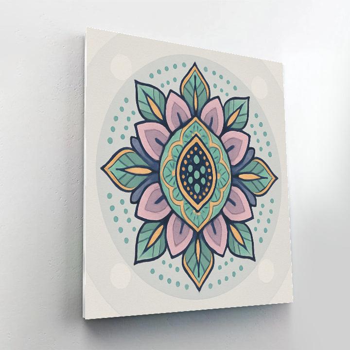 Garden Lattice With Mandala Core Numbered painting kits
