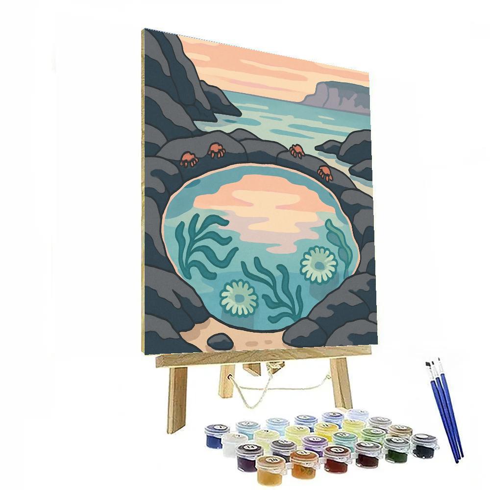 Ocean-Lit Tidepool Observatory DIY paint by numbers