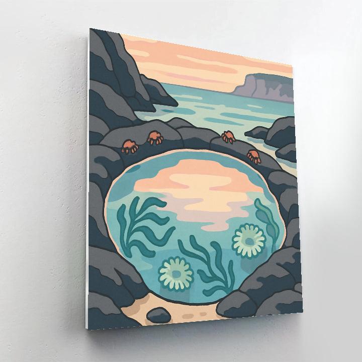 Ocean-Lit Tidepool Observatory DIY paint by numbers