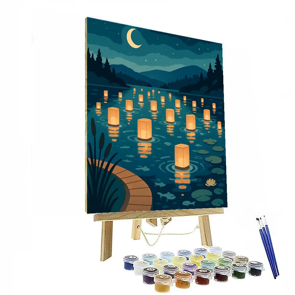 Foglight Lanterns On The Lake painting number kit