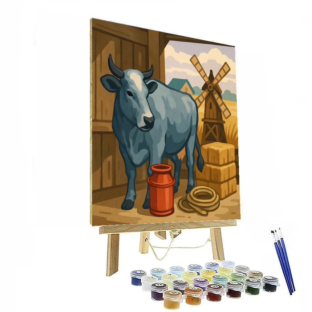 Windmill Workshop Cow paint by numbers