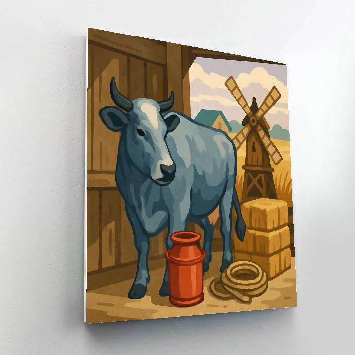 Windmill Workshop Cow paint by numbers