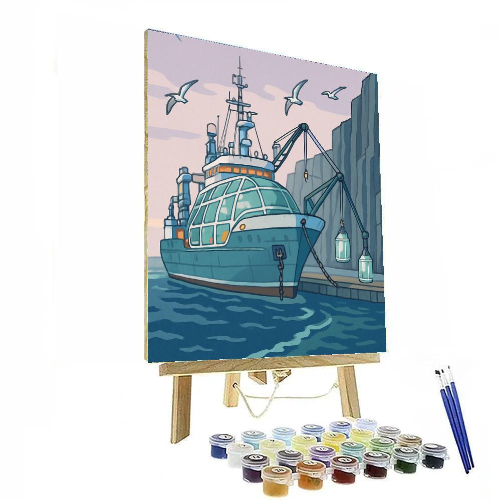 Harbor Of Glass Ship paint by numbers