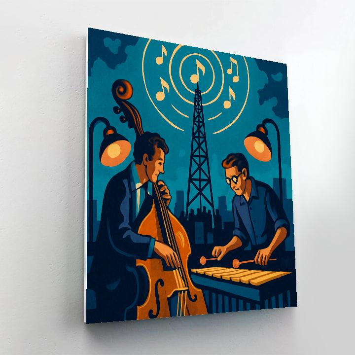 Rooftop Signal Jam With Jazz Echoes painting number kit