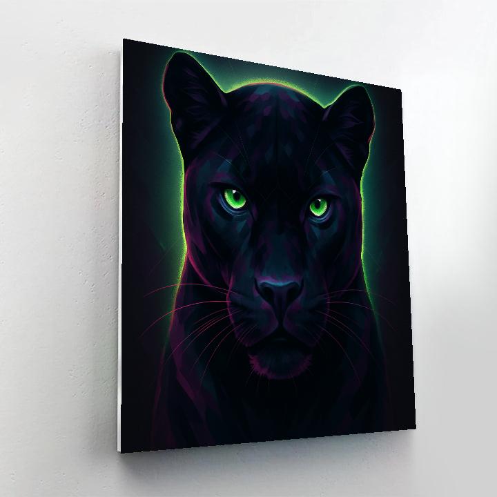 Electric Orchid Panther Gaze Painting by numbers kit