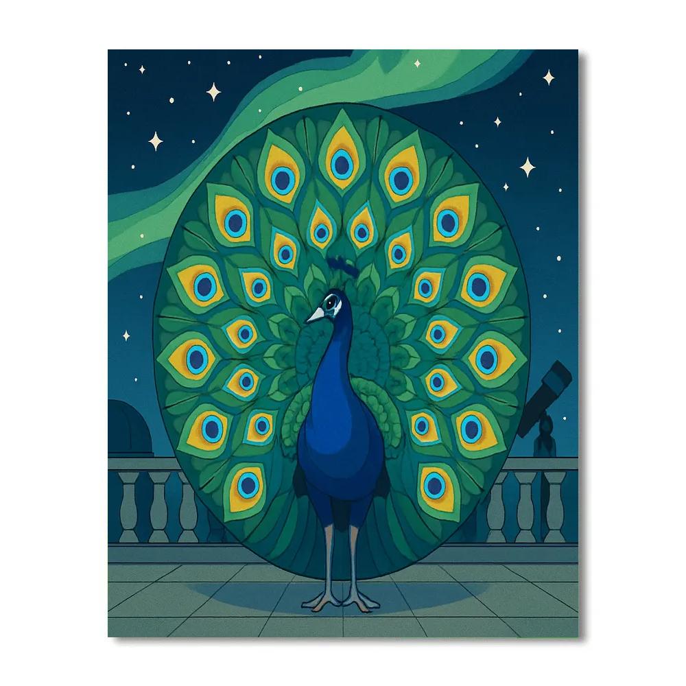Peacock Aurora Observatory Parade Numbered painting kits