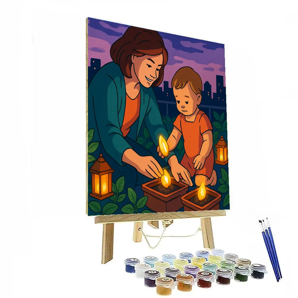 Garden Of Meteors Mother Paint by numbers kits