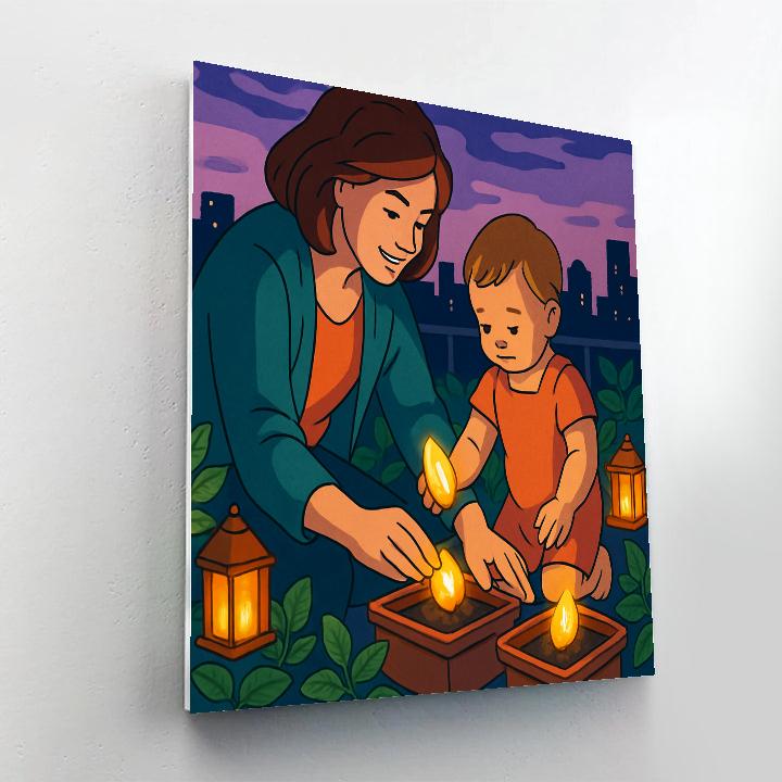 Garden Of Meteors Mother Paint by numbers kits