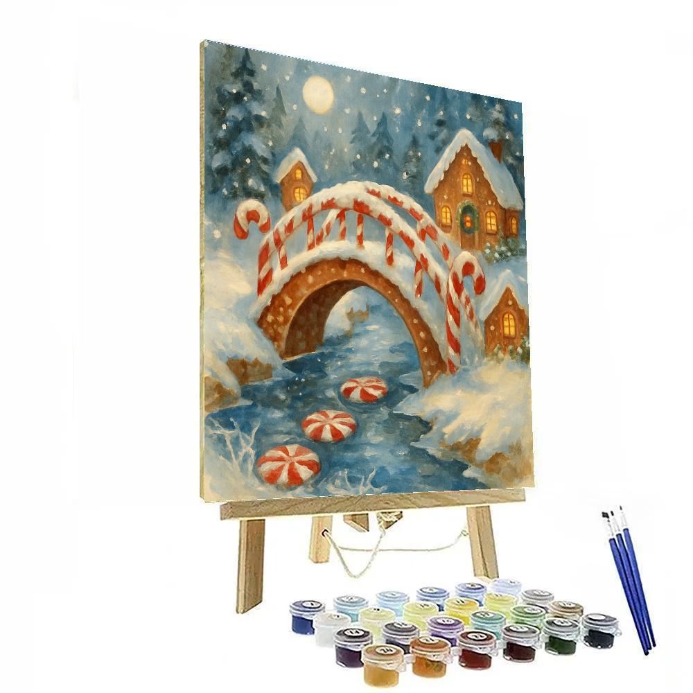 The Gingerbread Bridge Over Frost Creek Paint by numbers kits