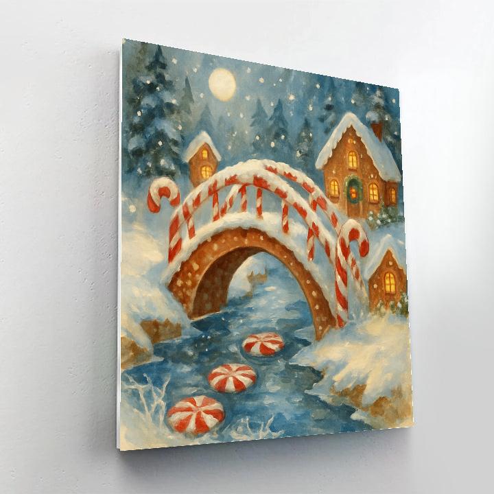 The Gingerbread Bridge Over Frost Creek Paint by numbers kits