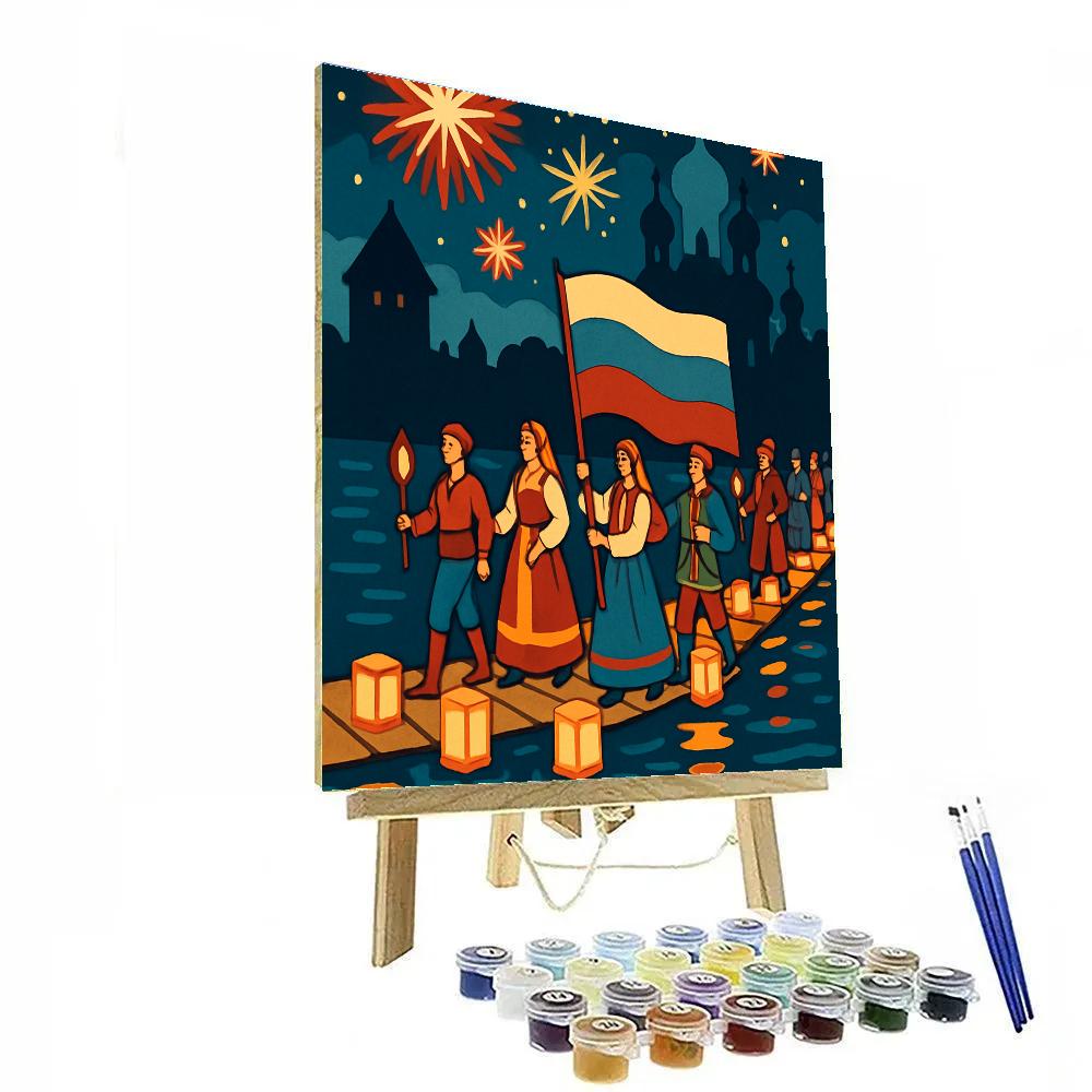 Carnival Parade With National River Lanterns paint by numbers