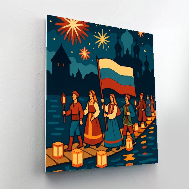 Carnival Parade With National River Lanterns paint by numbers