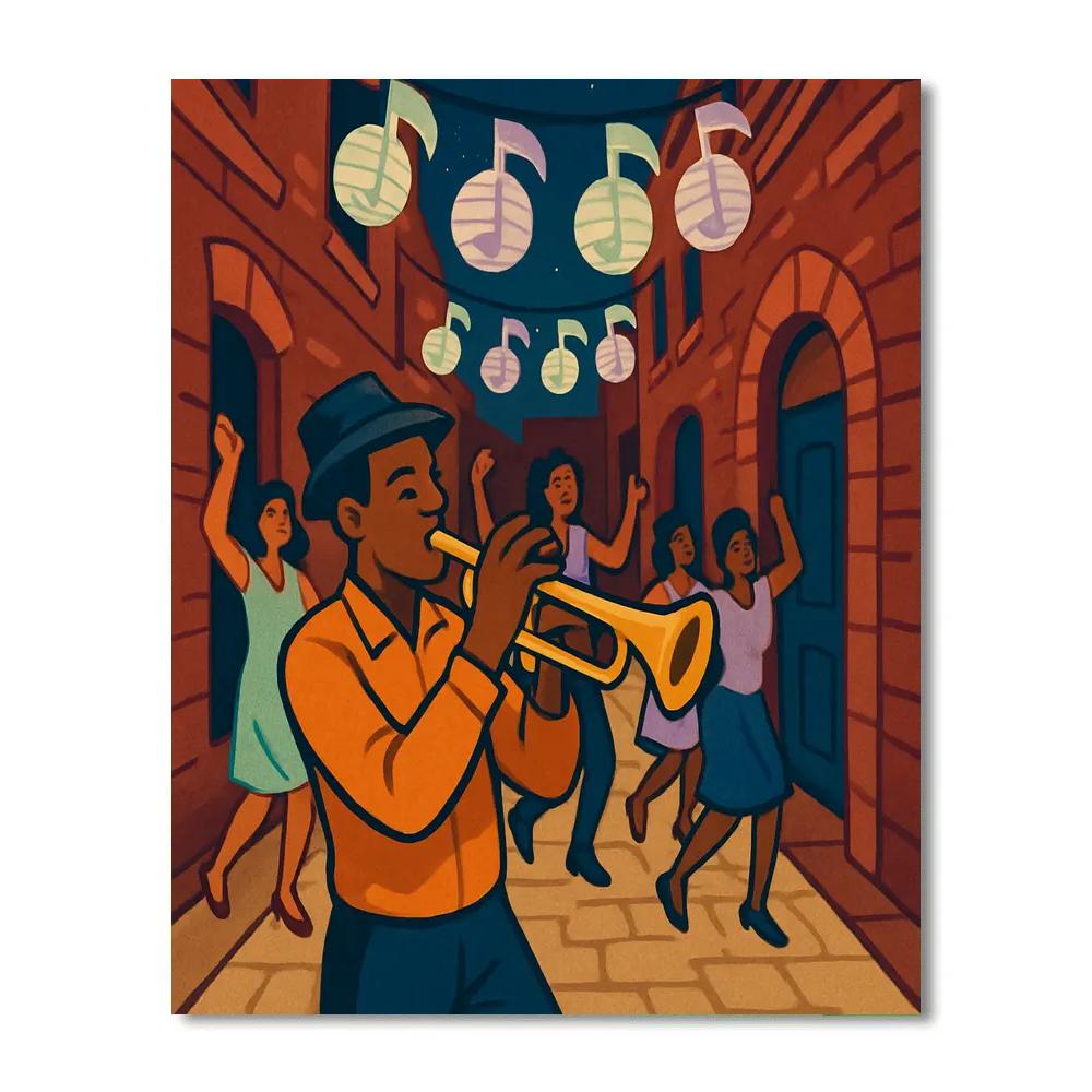 Jazz Lantern Street Parade Paint by numbers kits