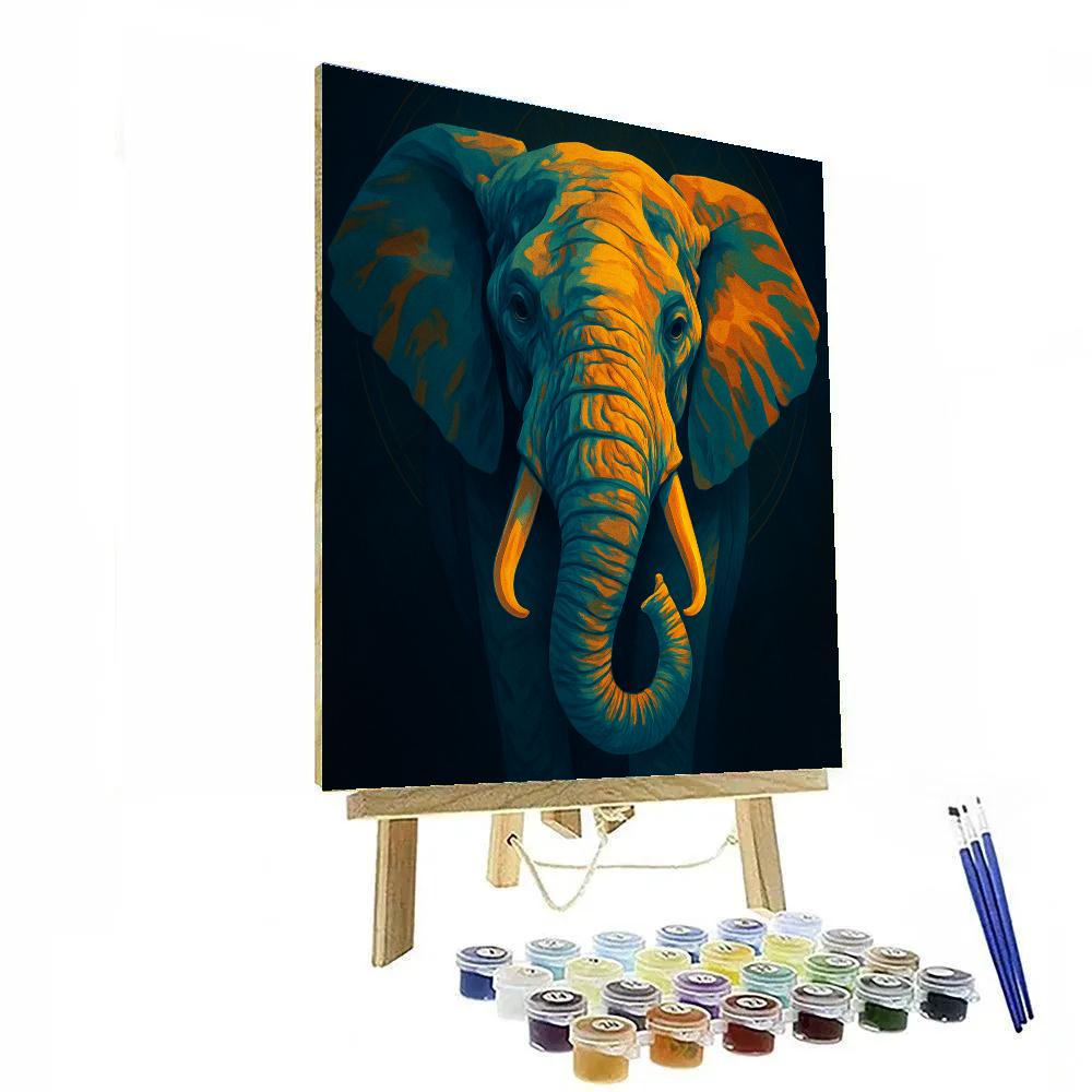 Chromatic Temple Elephant Calm paint by color