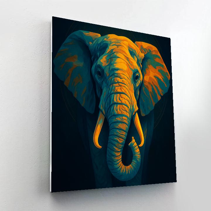 Chromatic Temple Elephant Calm paint by color