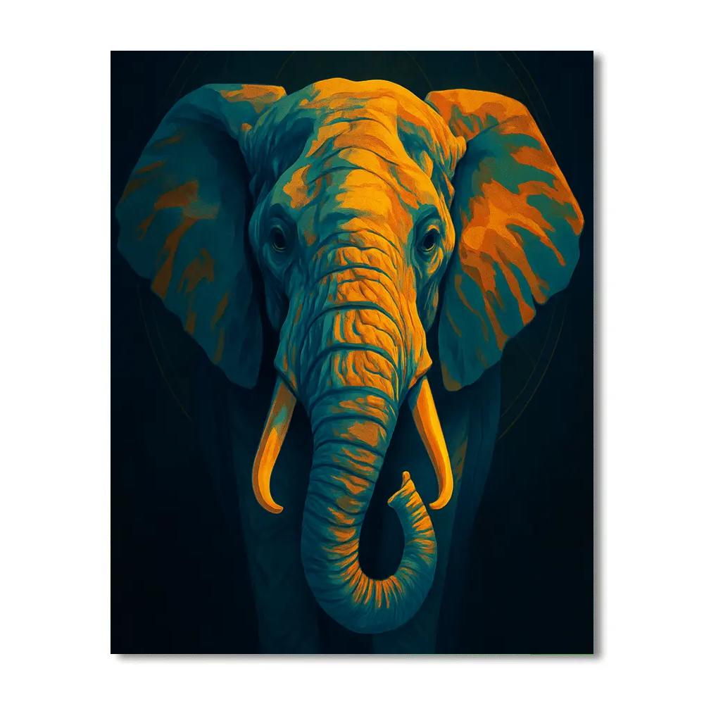 Chromatic Temple Elephant Calm paint by color