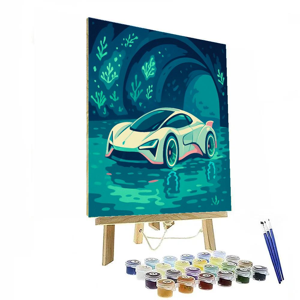 Bioluminescent Reef Cars Concept Number painting