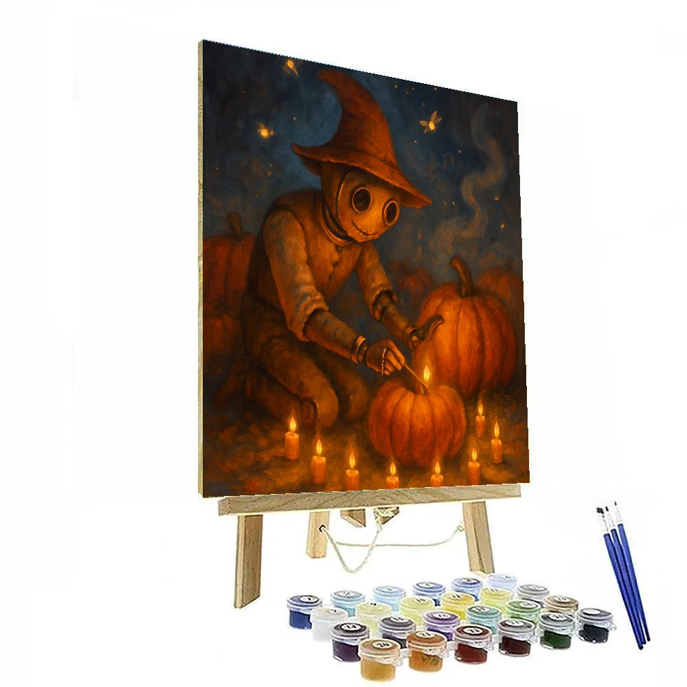 The Clockwork Scarecrow Candle Keeper Paint by numbers art