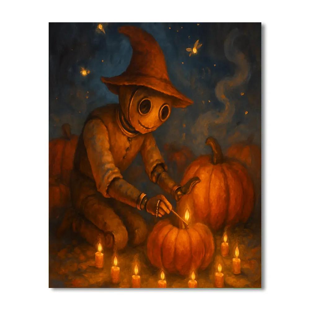The Clockwork Scarecrow Candle Keeper Paint by numbers art