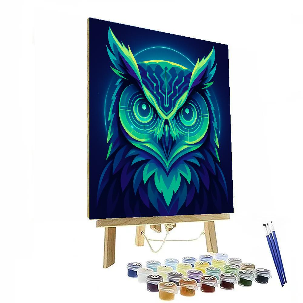 Aurora Circuit Owl Sentinel Numbered painting kits