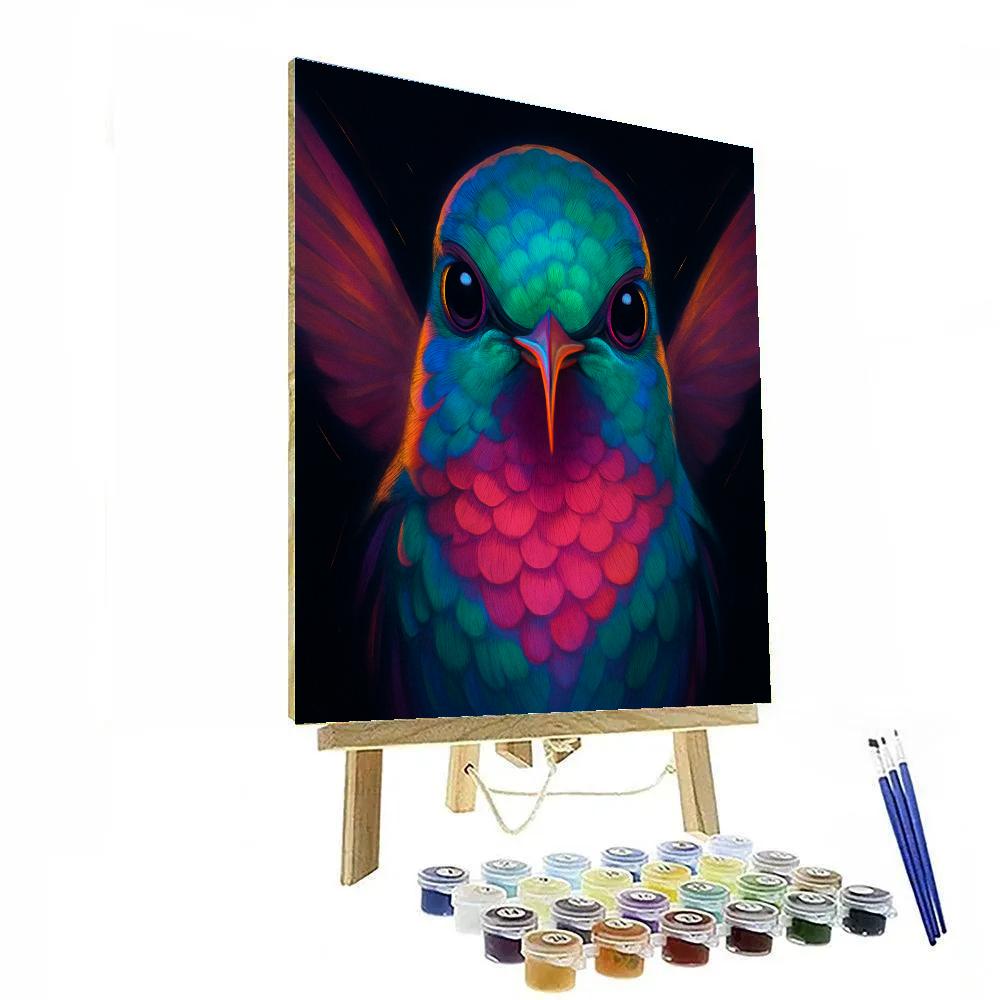 Rose Gold Hummingbird Vortex Numbered painting kits