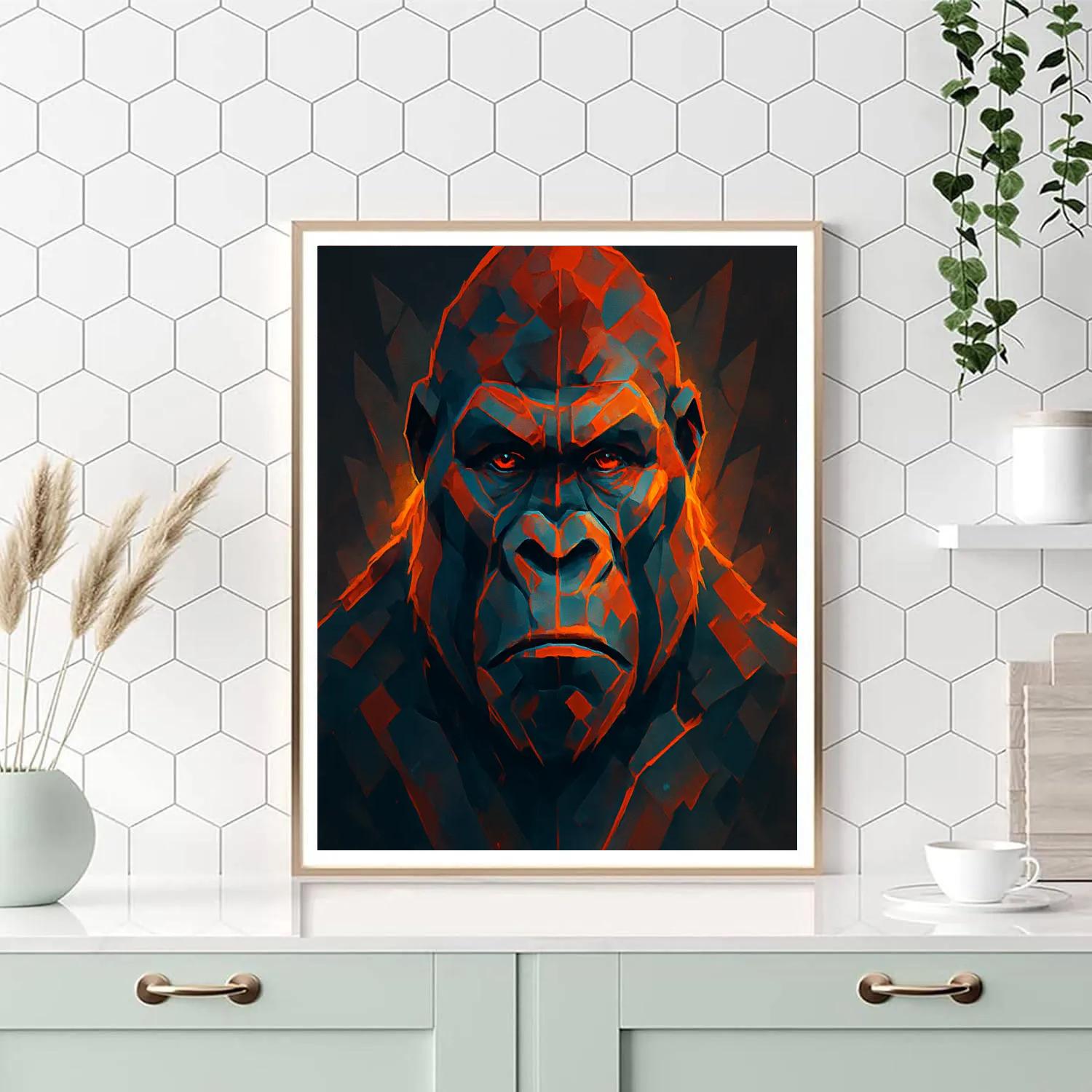 Volcanic Crown Gorilla Resolve Paint by numbers kits