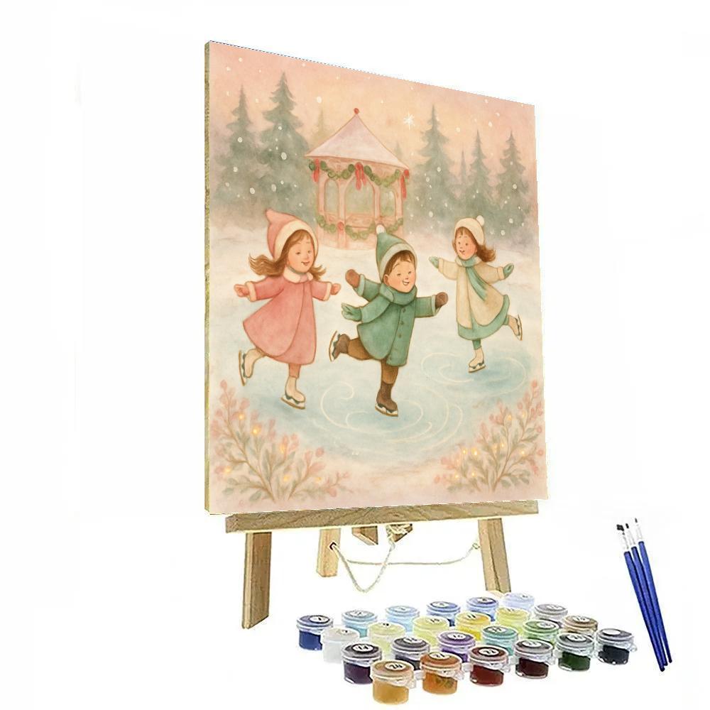 Sugar Plum Ballet On The Icy Pond Paint by numbers kits
