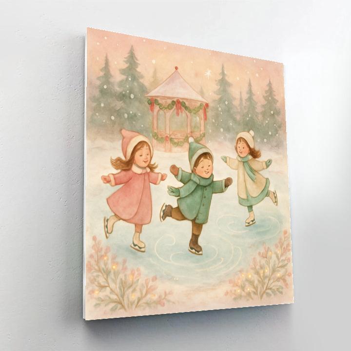 Sugar Plum Ballet On The Icy Pond Paint by numbers kits