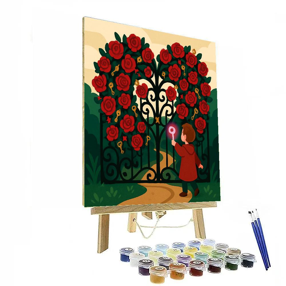 Garden Of Secret Keys Valentines Day Gateway paint by numbers