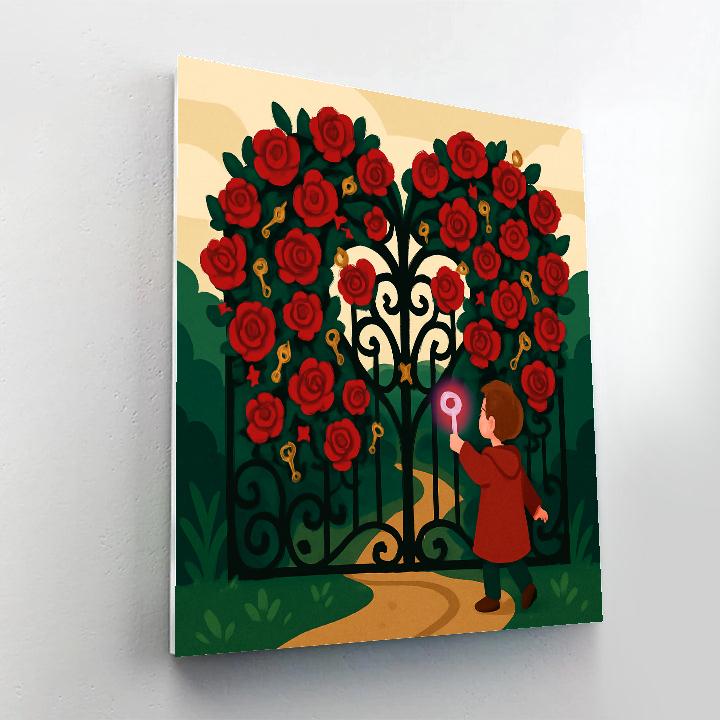 Garden Of Secret Keys Valentines Day Gateway paint by numbers