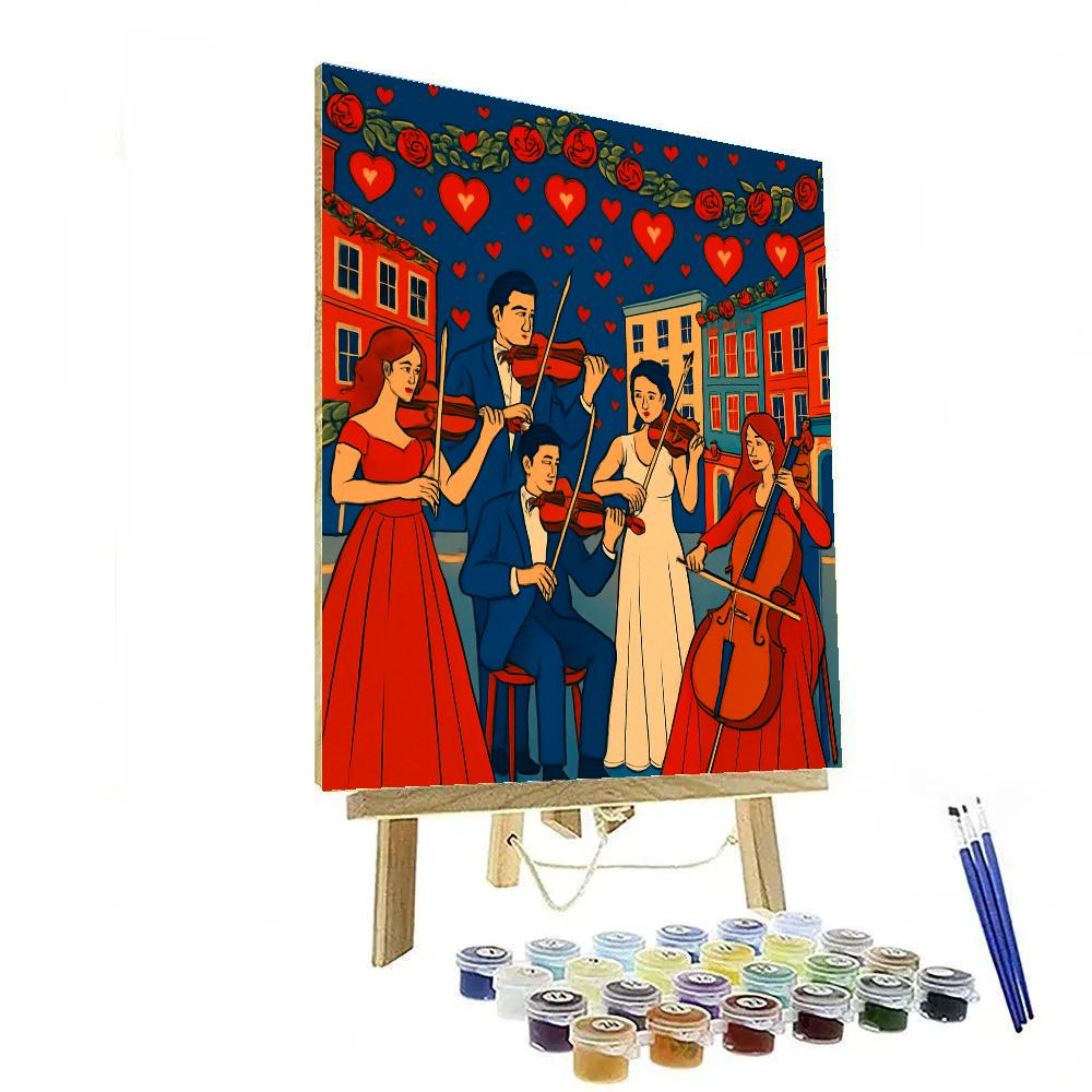 Valentines Day Symphony In The City Square DIY paint by numbers