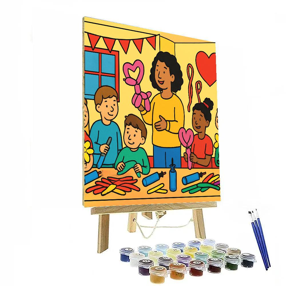 Valentines Day Balloon Workshop For Kids Number painting