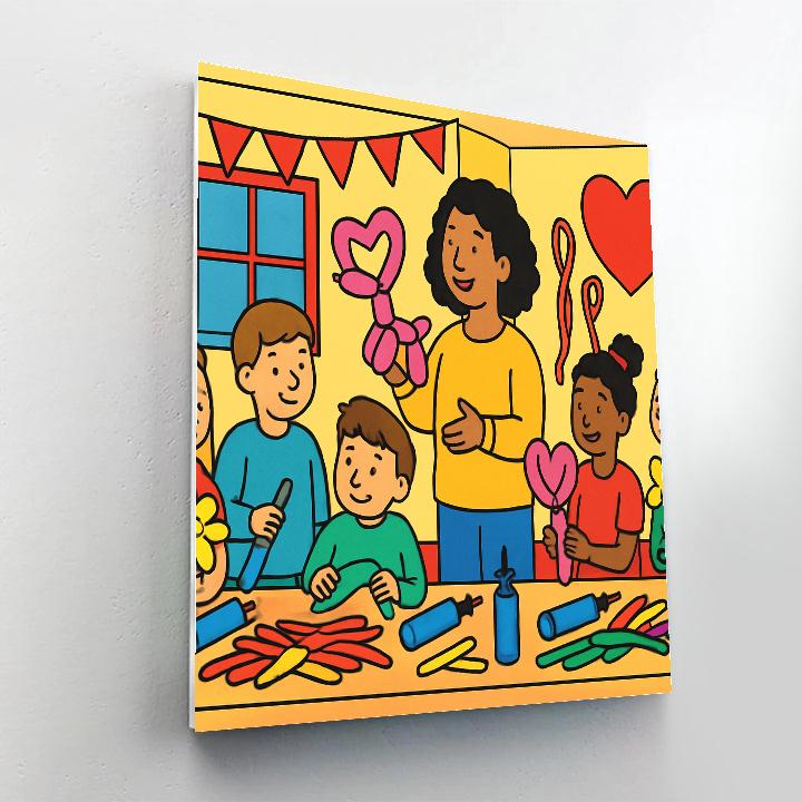 Valentines Day Balloon Workshop For Kids Number painting