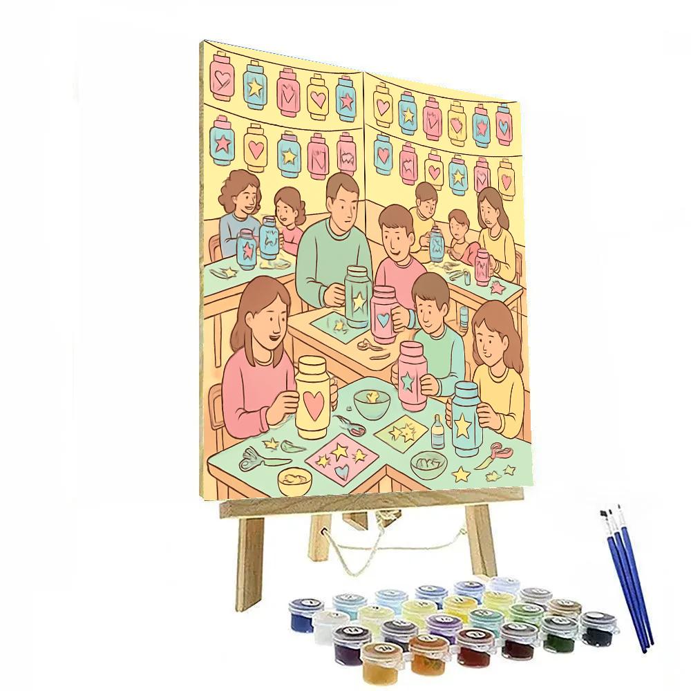 Valentines Day Lantern Workshop At The Community Center paint by color