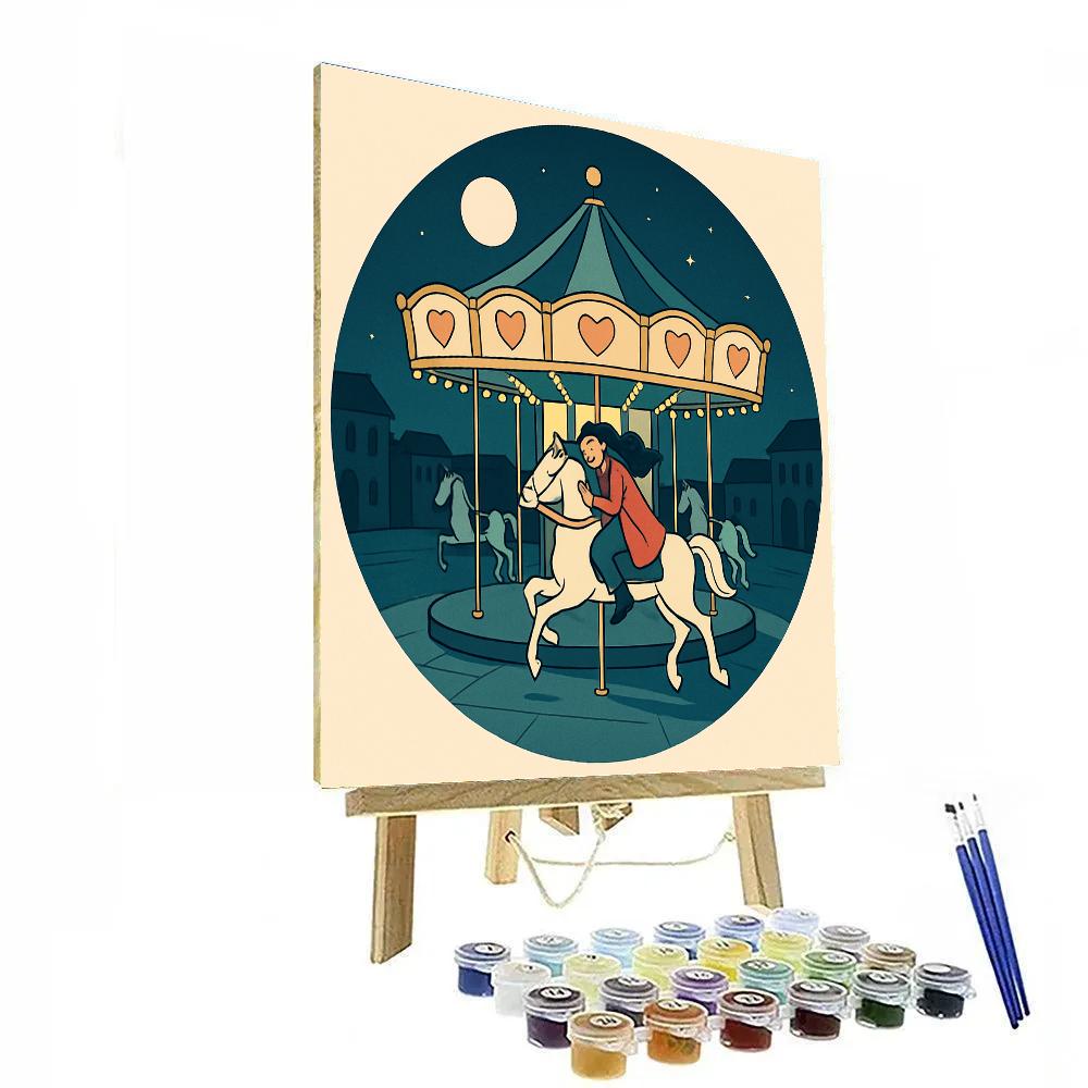 Midnight Carousel Valentines Day Reverie Paint by numbers kits