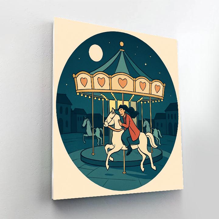 Midnight Carousel Valentines Day Reverie Paint by numbers kits