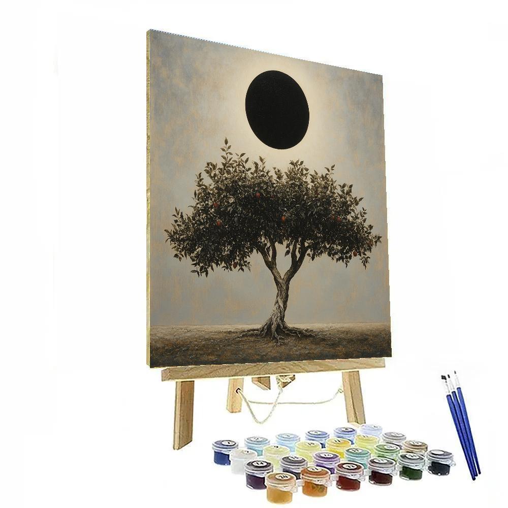 Michelangelo Inspired Eclipse Orchard paint by number