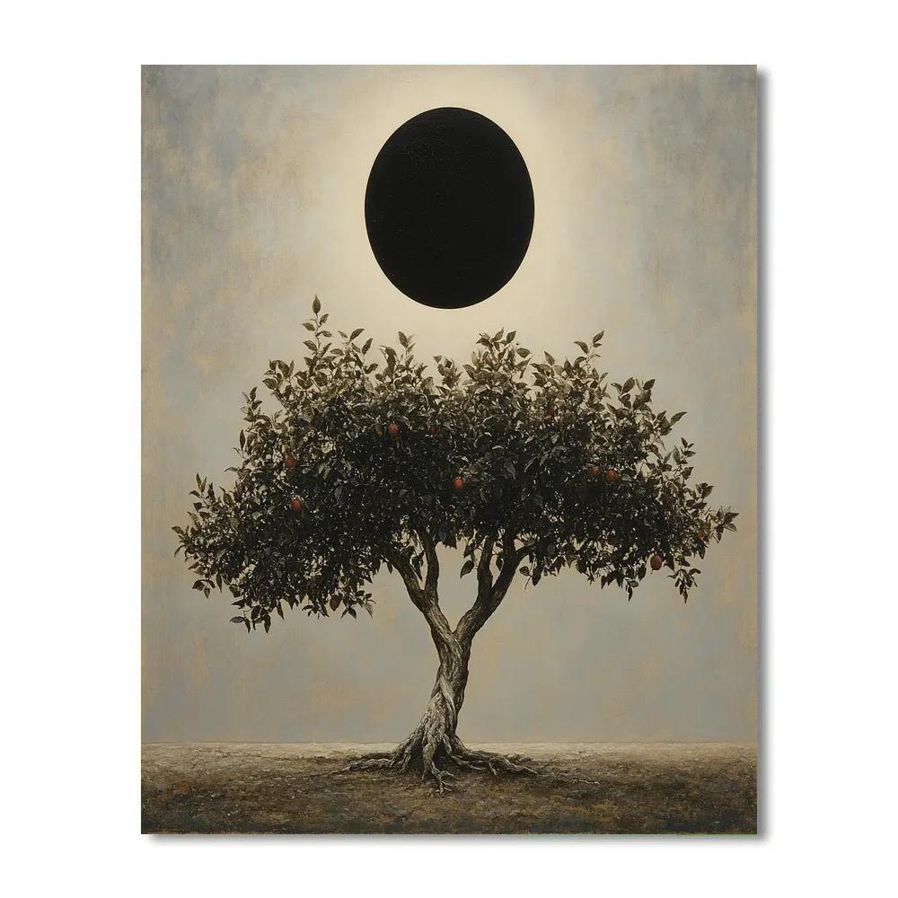 Michelangelo Inspired Eclipse Orchard paint by number