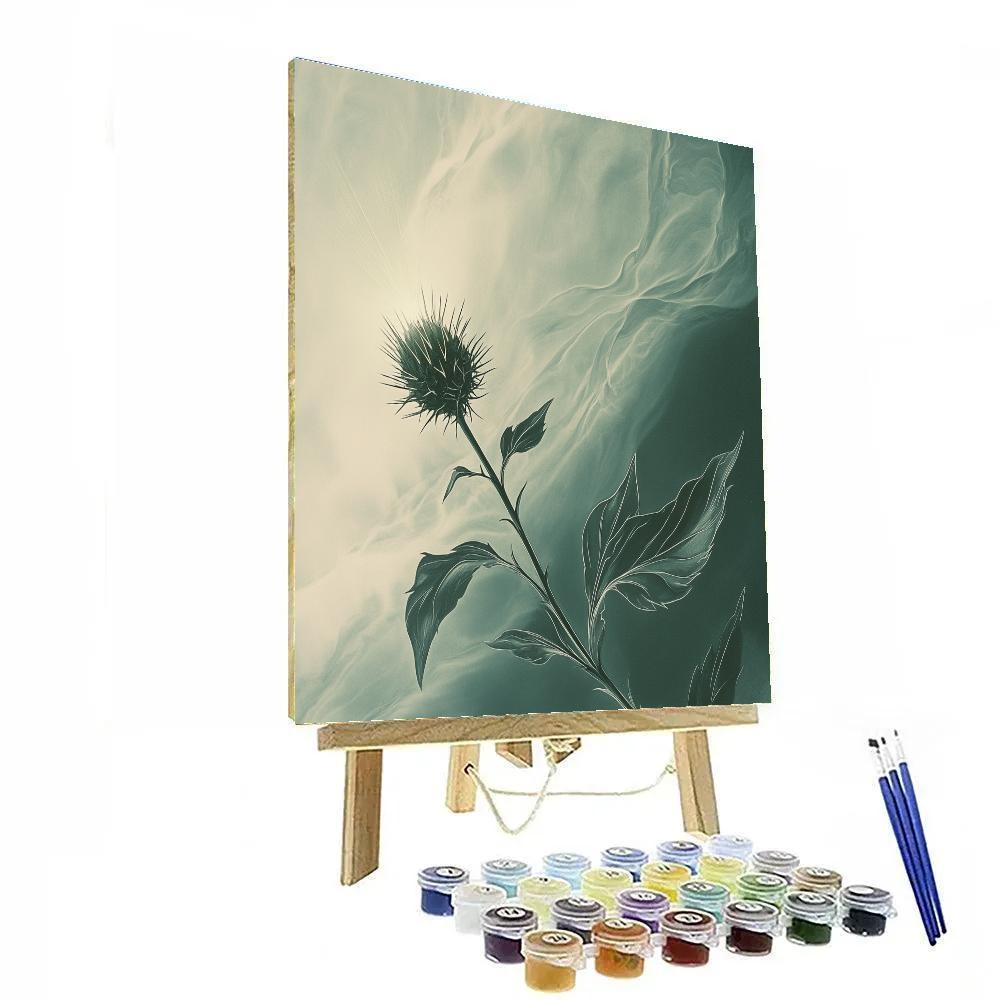 Caravaggio Inspired Aurora Thistle Constellation paint by color