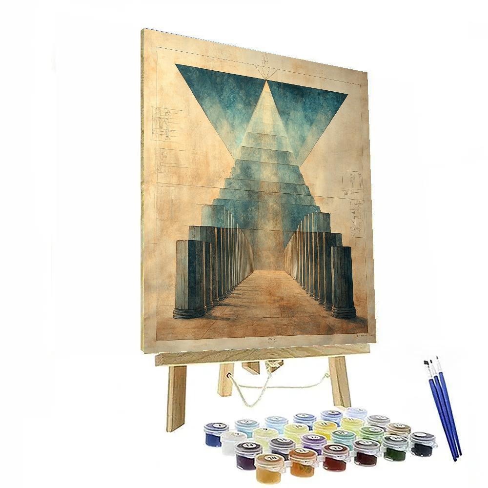 Michelangelo Inspired Aurora Basalt Garden Numbered painting kits