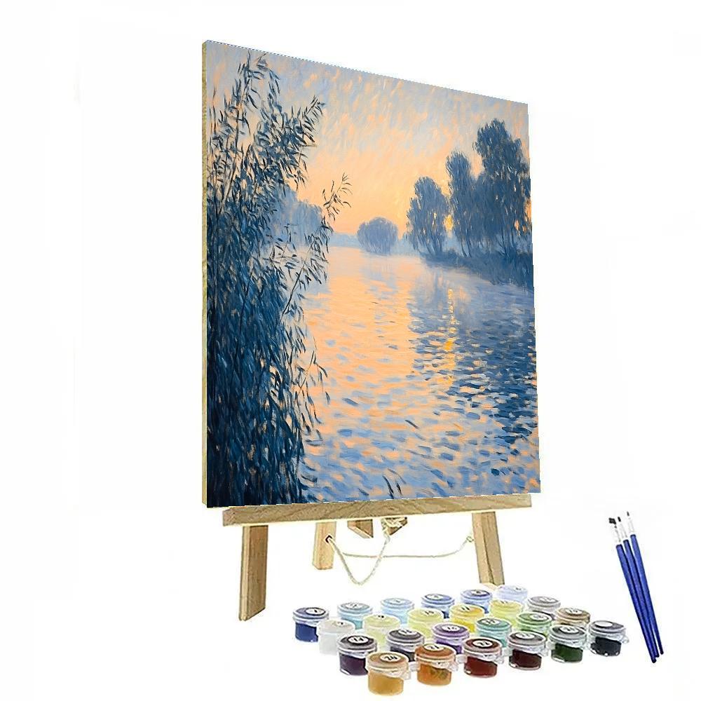 Claude Monet Inspired Lavender River Morning Paint by numbers kits