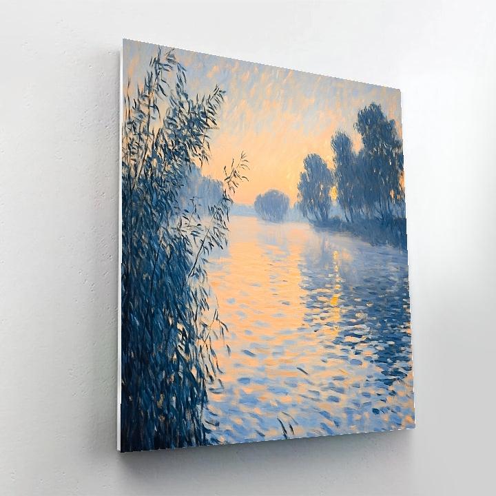 Claude Monet Inspired Lavender River Morning Paint by numbers kits