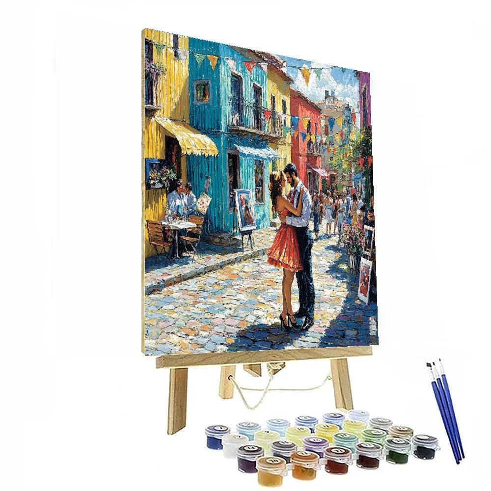 Painted Streets Of La Boca Buenos Aires Argentina Paint by numbers kits