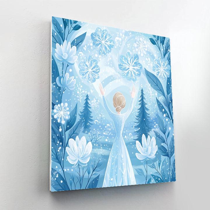 Elsa Crystal Garden Morning Disney Inspired painting number kit